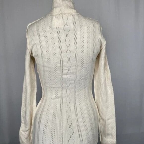 NEW SMYTHE  Womens Top Ivory Size XS Poitelle Knit Turtleneck Tight Longsleeve - Picture 6 of 8